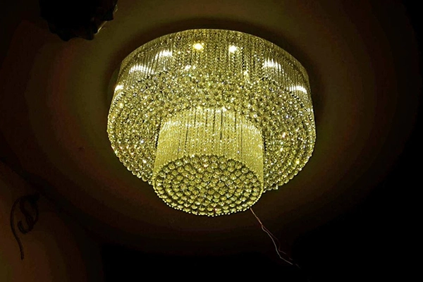 Traditional chandeliers with artisan glass work