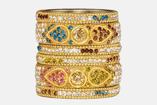 Fancy stone bangles with elegant handcrafted finish