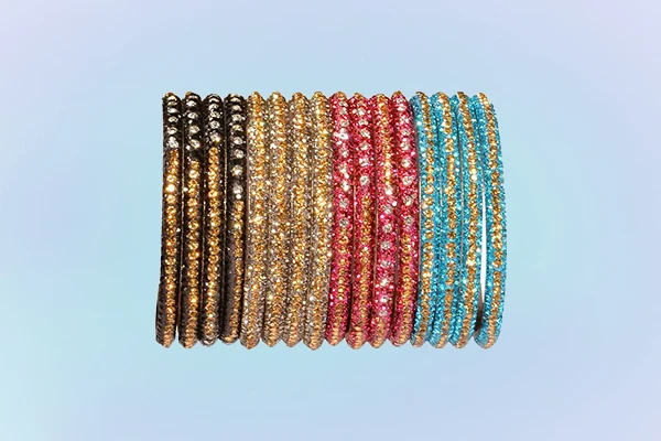 Festive stone bangles crafted with care