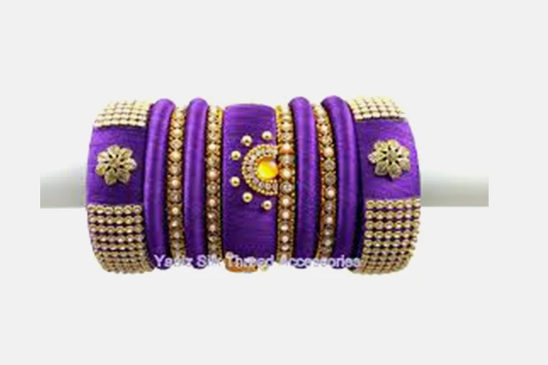 Traditional bangles enhanced with fine stone detailing