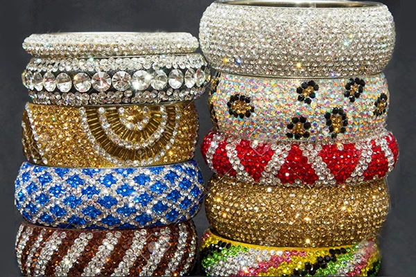 Statement stone bangles for weddings and events