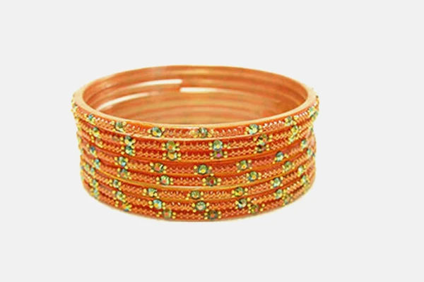 Handmade glass bangles in assorted colors and designs