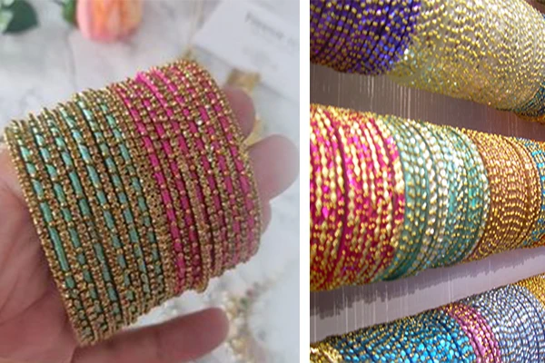 Custom name glass bangles crafted in Firozabad