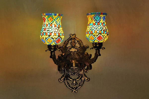 Crystal glass wall lights designed for trade buyers