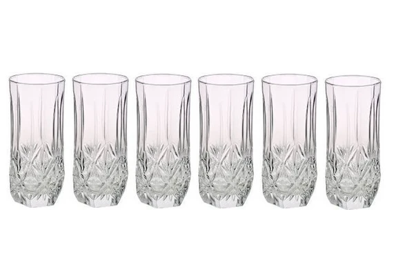 Glass water tumblers with refined clarity and finish