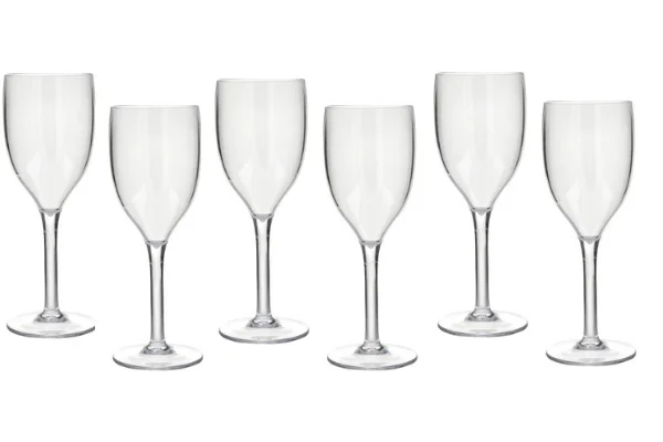 Durable wine glasses ideal for hotels and event supply
